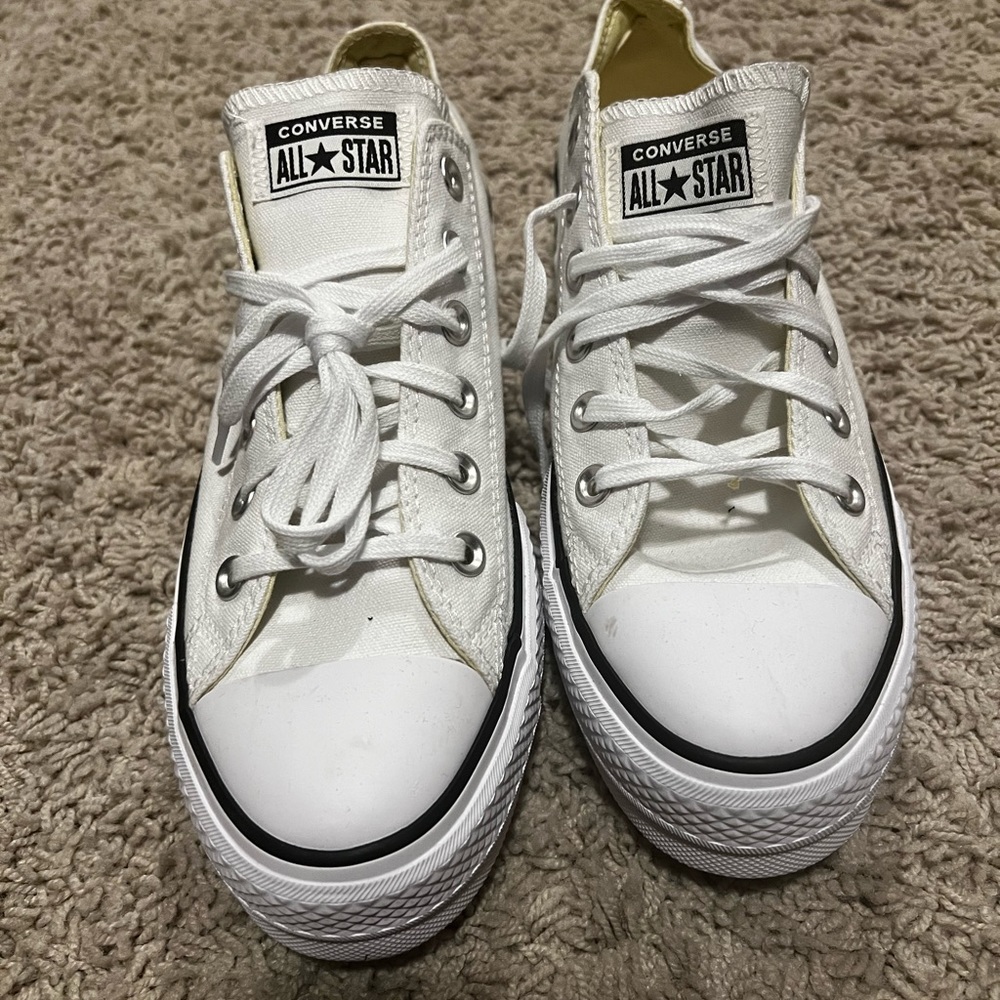 White Thick Sole Converse size 9